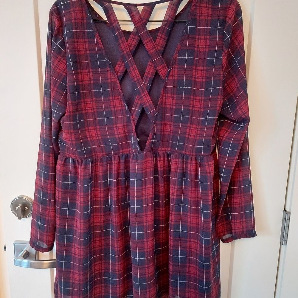 DIVIDED PLAID BLOUSE  - Picture 3 of 8